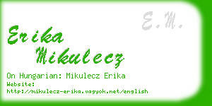 erika mikulecz business card